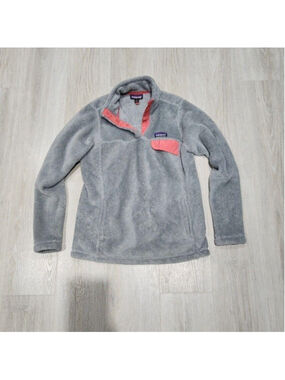 Patagonia Jacket Womens M Gray Fleece Snap-T Pullover Outdoor Hiking Casual